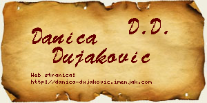 Danica Dujaković vizit kartica